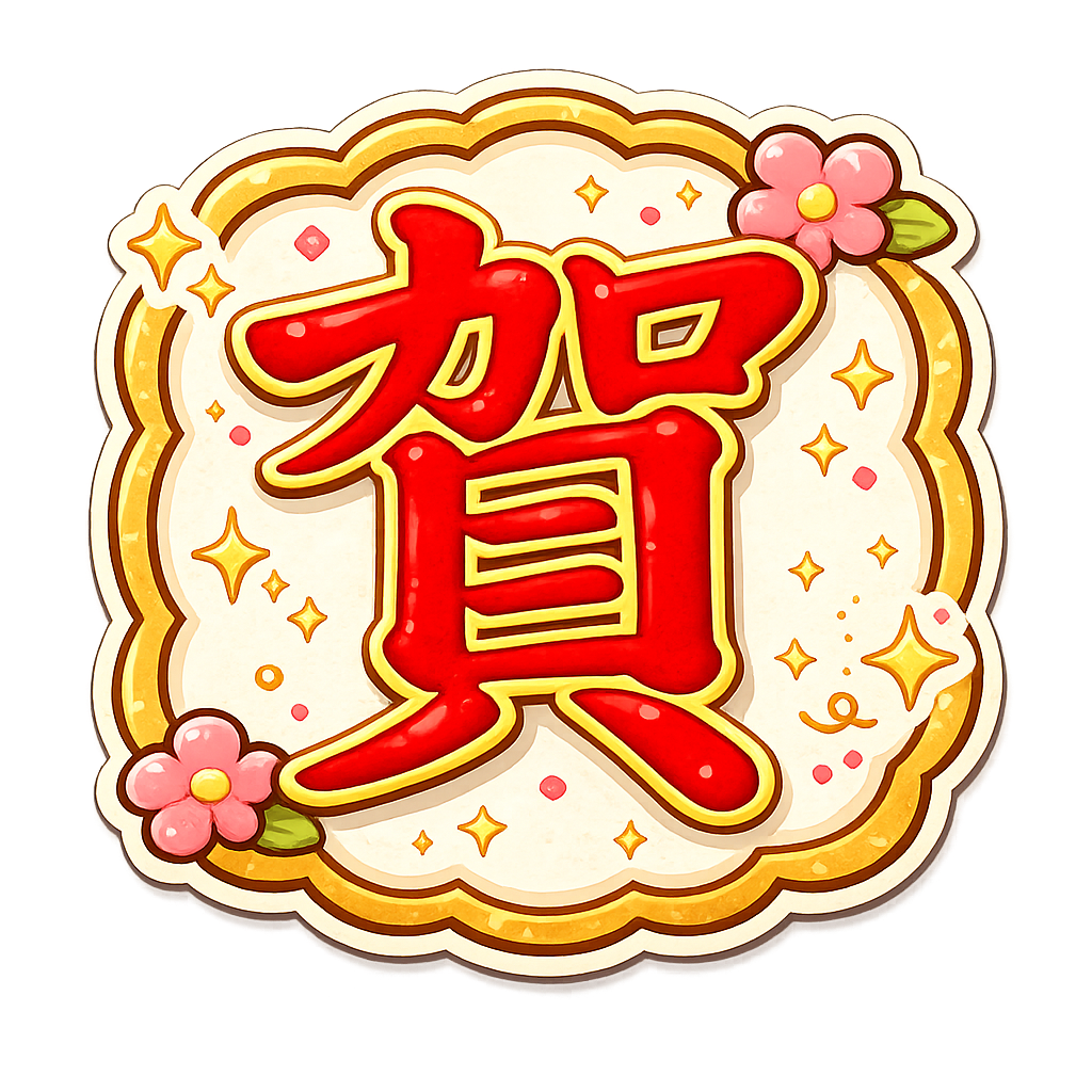 已產生圖像：賀字慶祝圖案設計